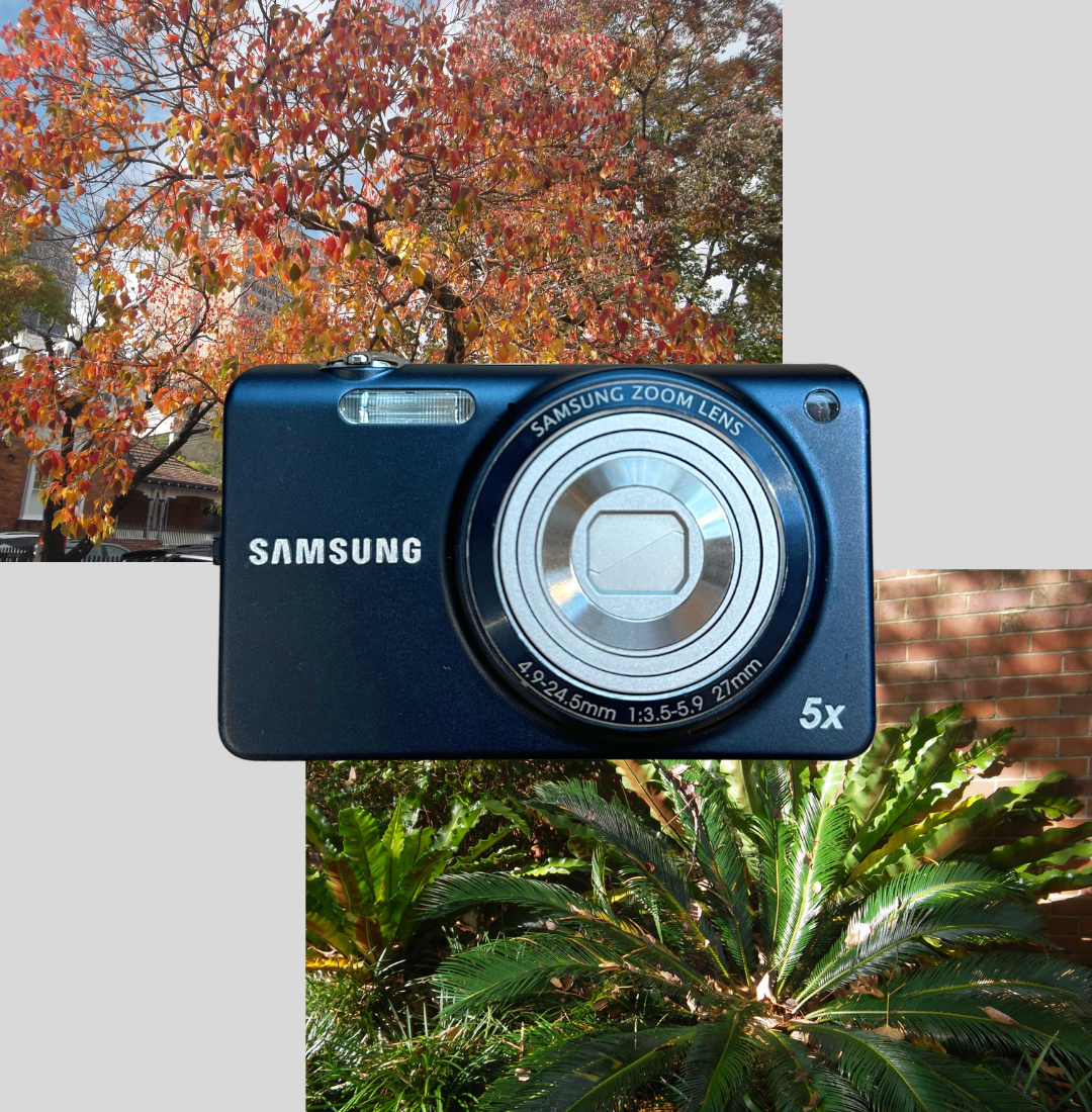 Blue Samsung ST65 digital camera