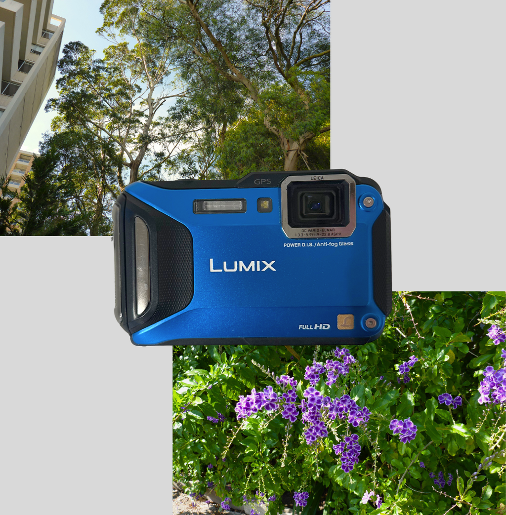 Blue Lumix DMC-FT6 digital camera