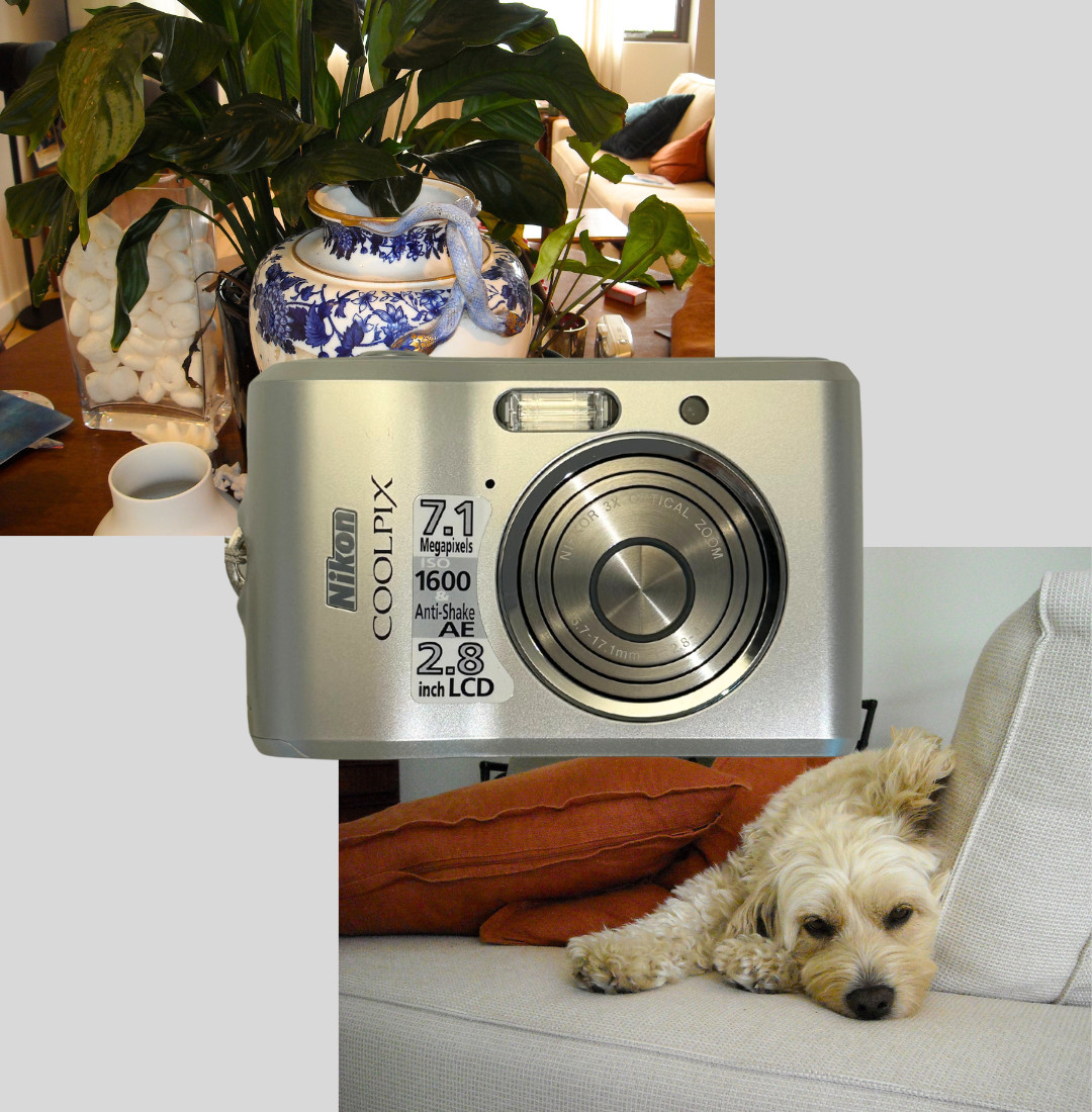 Silver Nikon Coolpix L16 digital camera