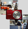 Red Sony Cyber-Shot DSC-W180 digital camera