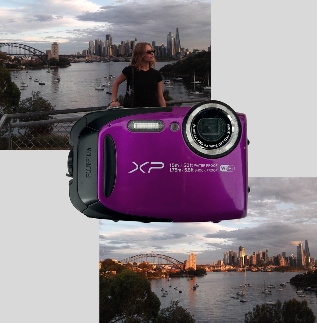 Purple Fujifilm XP80 digital camera