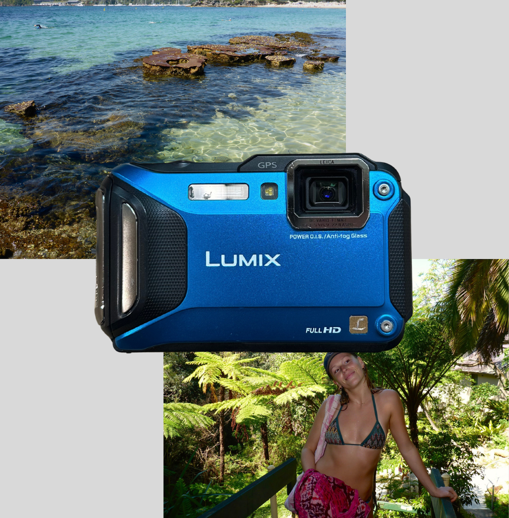 Blue Lumix DMC-FT6 digital camera