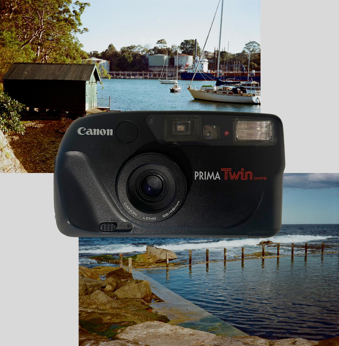Canon Prima twin date film camera
