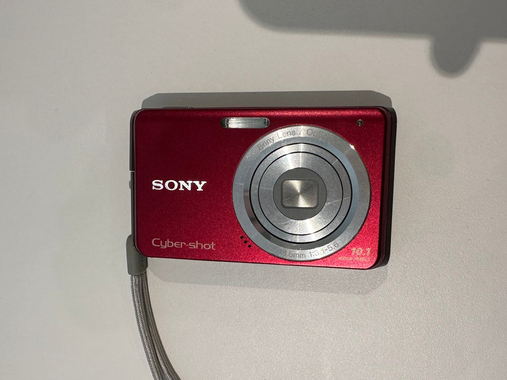 Red Sony Cyber-Shot DSC-W180 digital camera