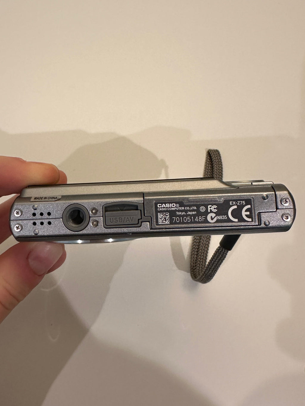 Silver Casio Exilim EX-Z75 digital camera