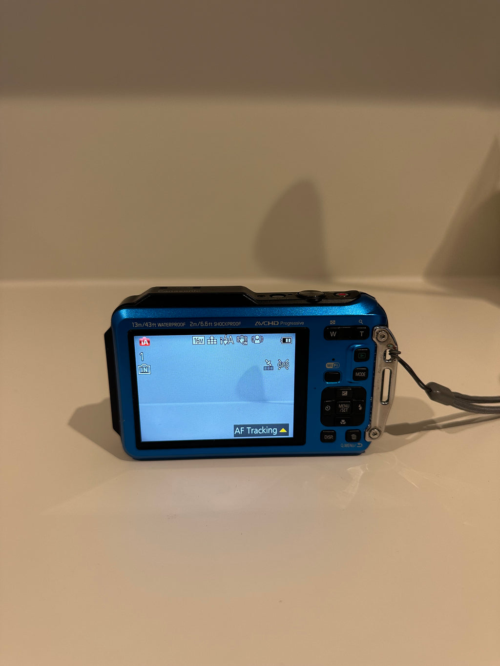Blue Lumix DMC-FT6 digital camera