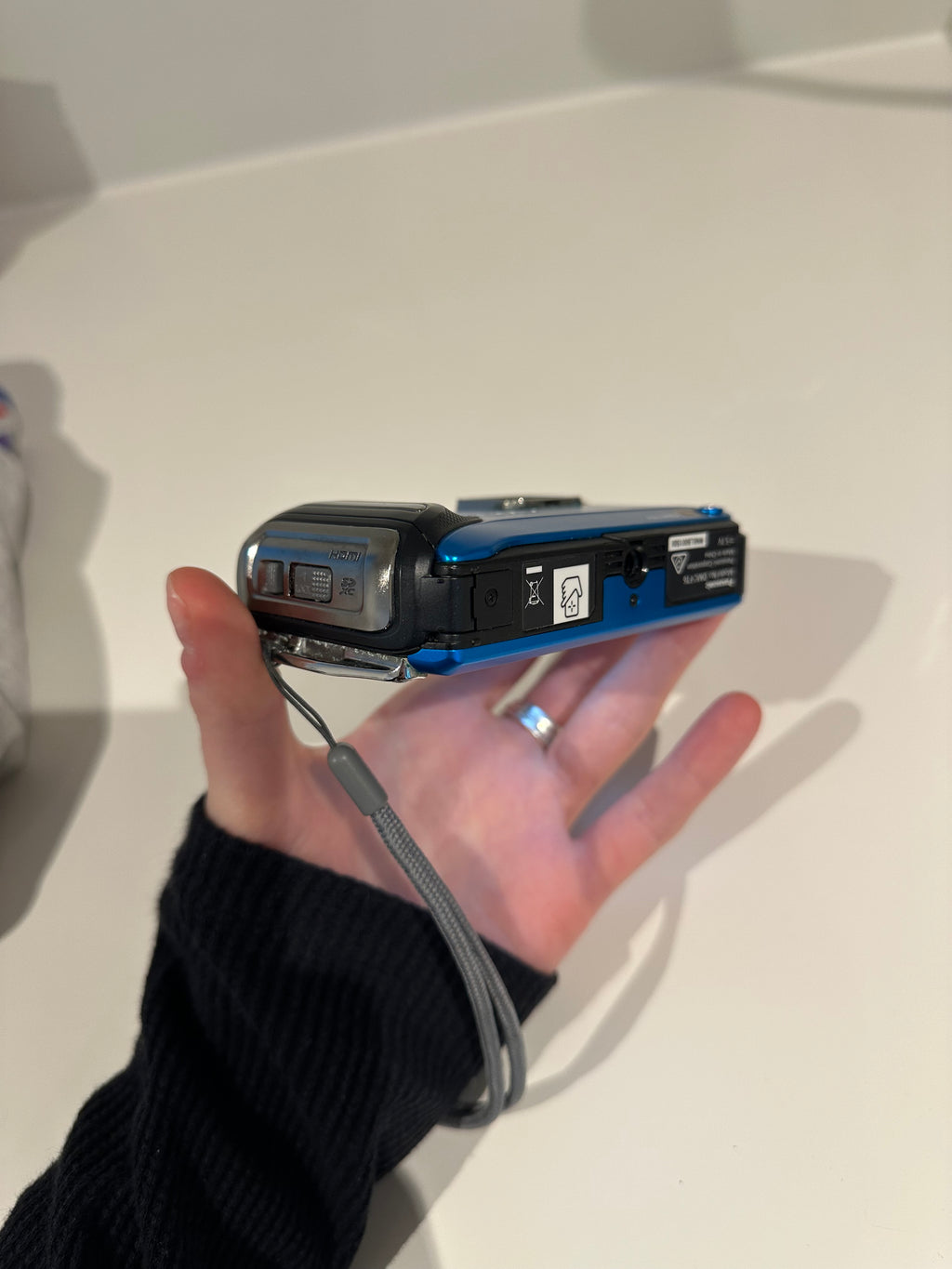 Blue Lumix DMC-FT6 digital camera