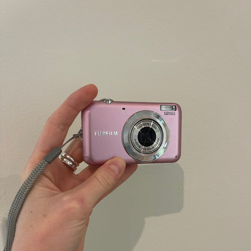 Baby pink Fujifilm JV100 digital camera
