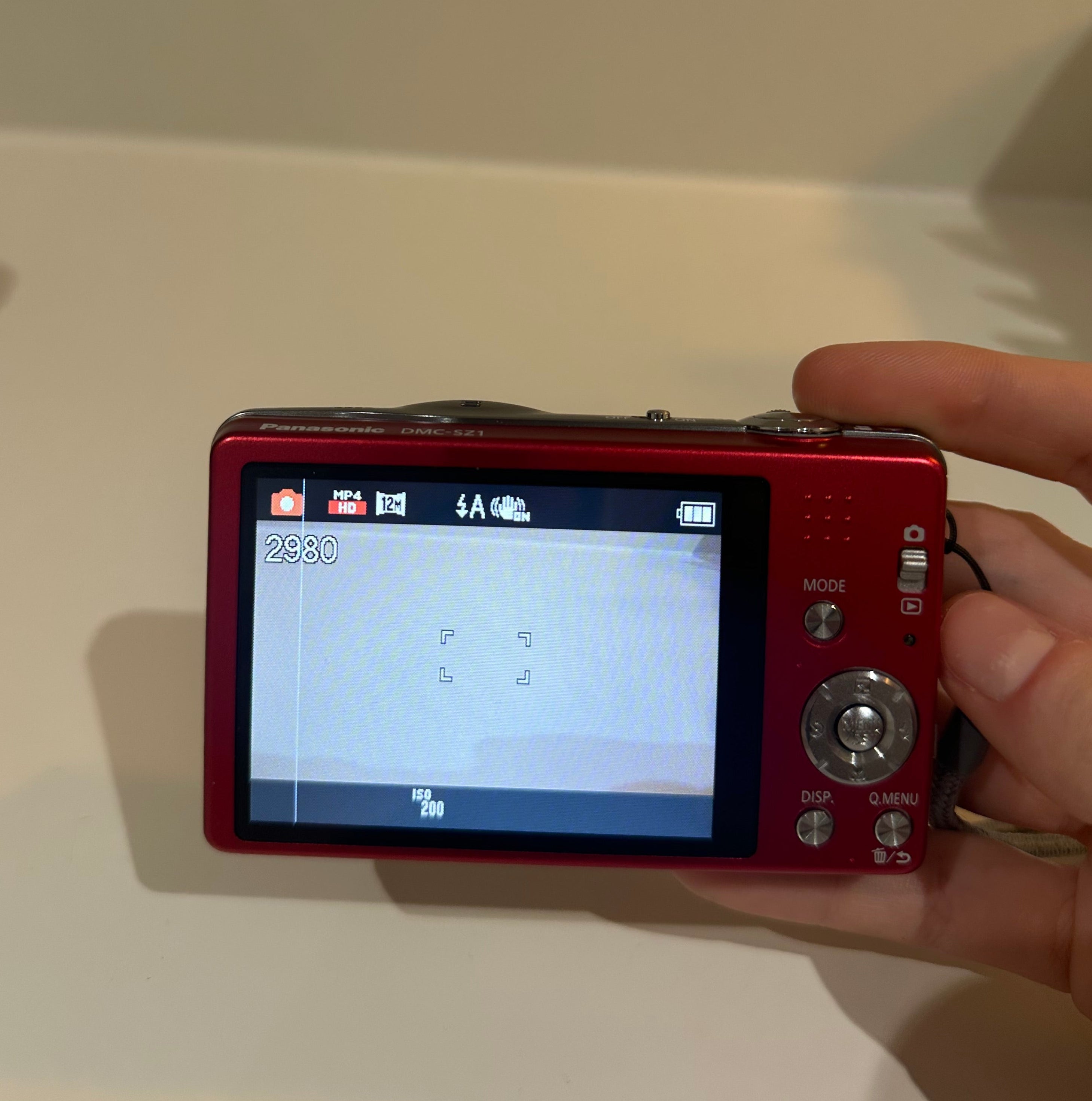 Red Lumix DMC-SZ1 digital camera