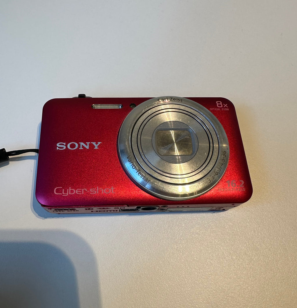 Red Sony Cyber-shot WX80 digital camera