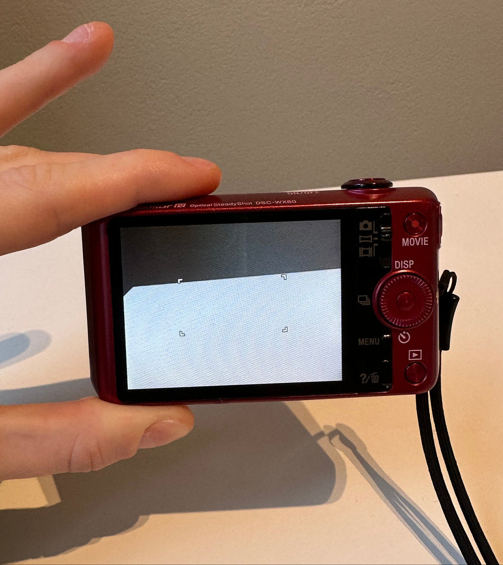 Red Sony Cyber-shot WX80 digital camera