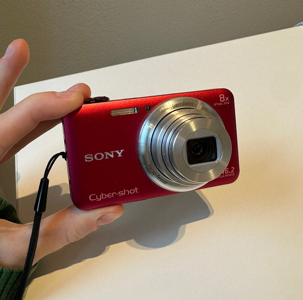 Red Sony Cyber-shot WX80 digital camera