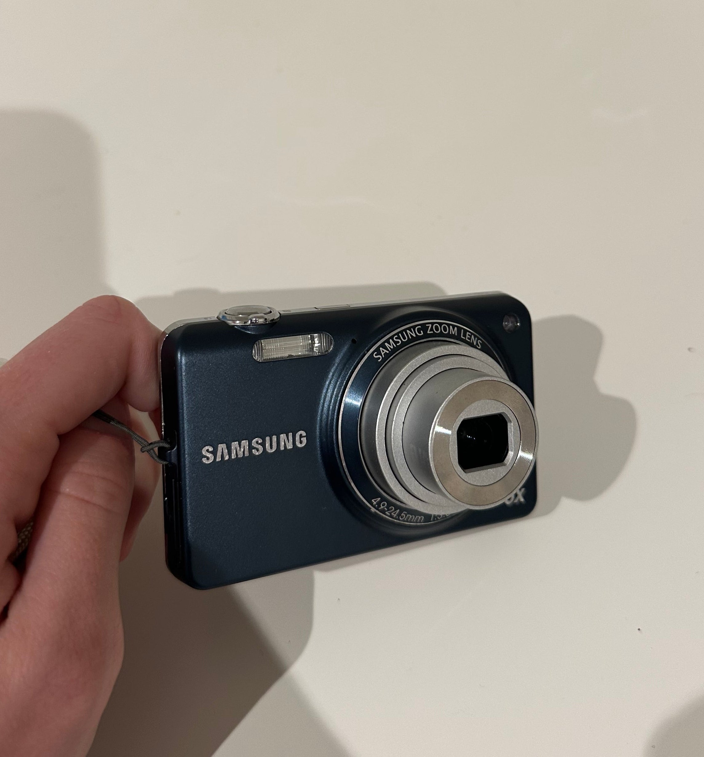 Blue Samsung ST65 digital camera