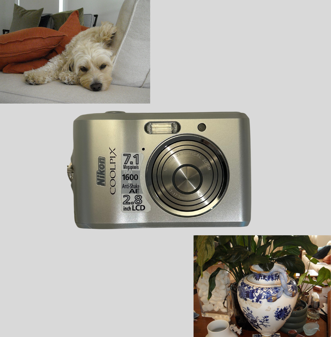 Silver Nikon Coolpix L16 digital camera
