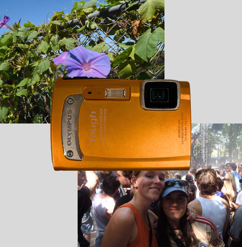 Orange Olympus Tough TG-310 digital camera