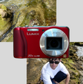 Red Lumix DMC-ZS20 digital camera