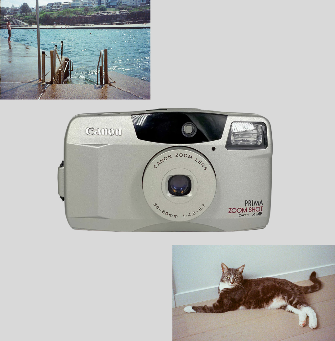 Canon prima zoom shot film camera