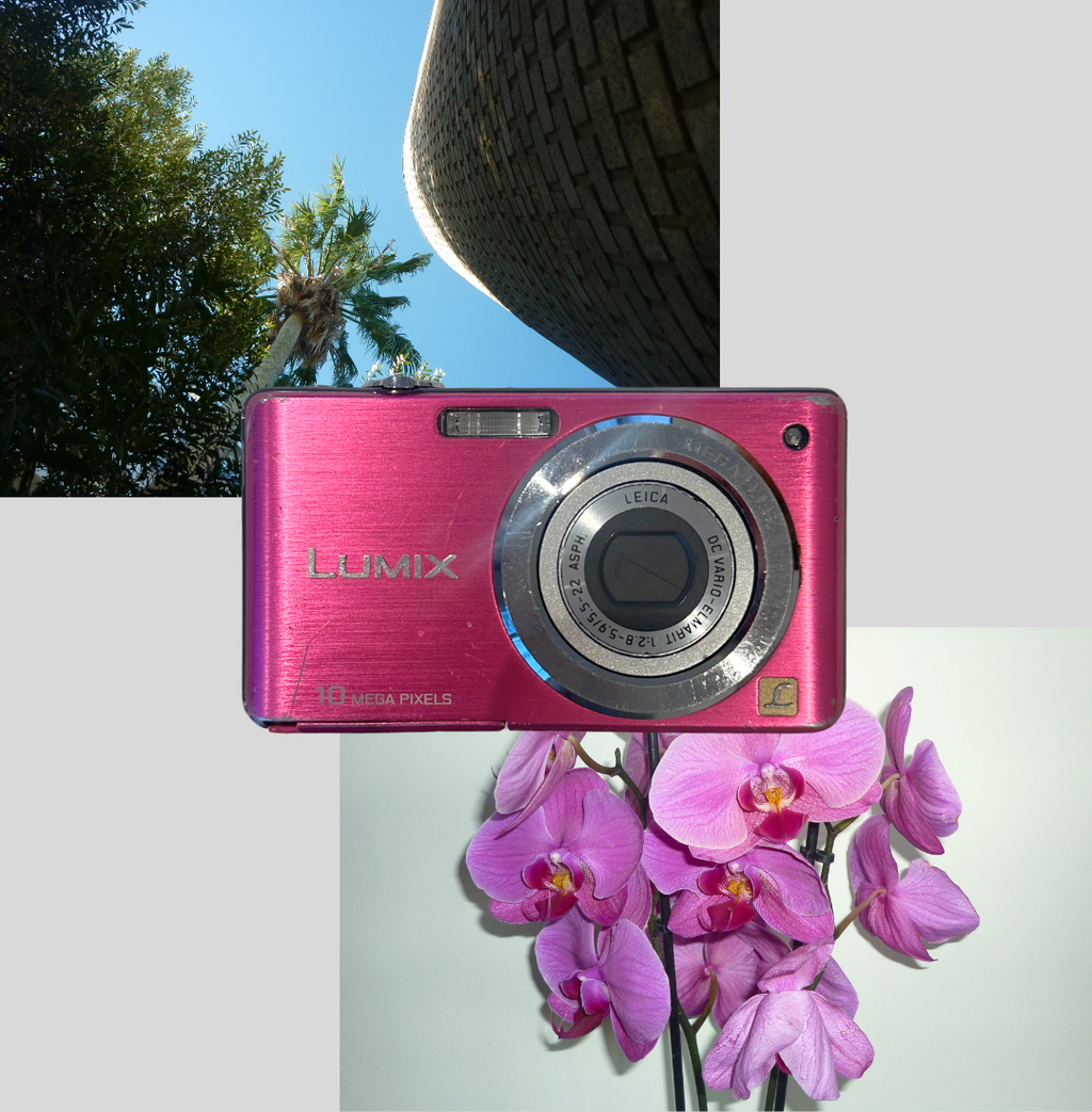 Pink Lumix DMC-FS7 digital camera