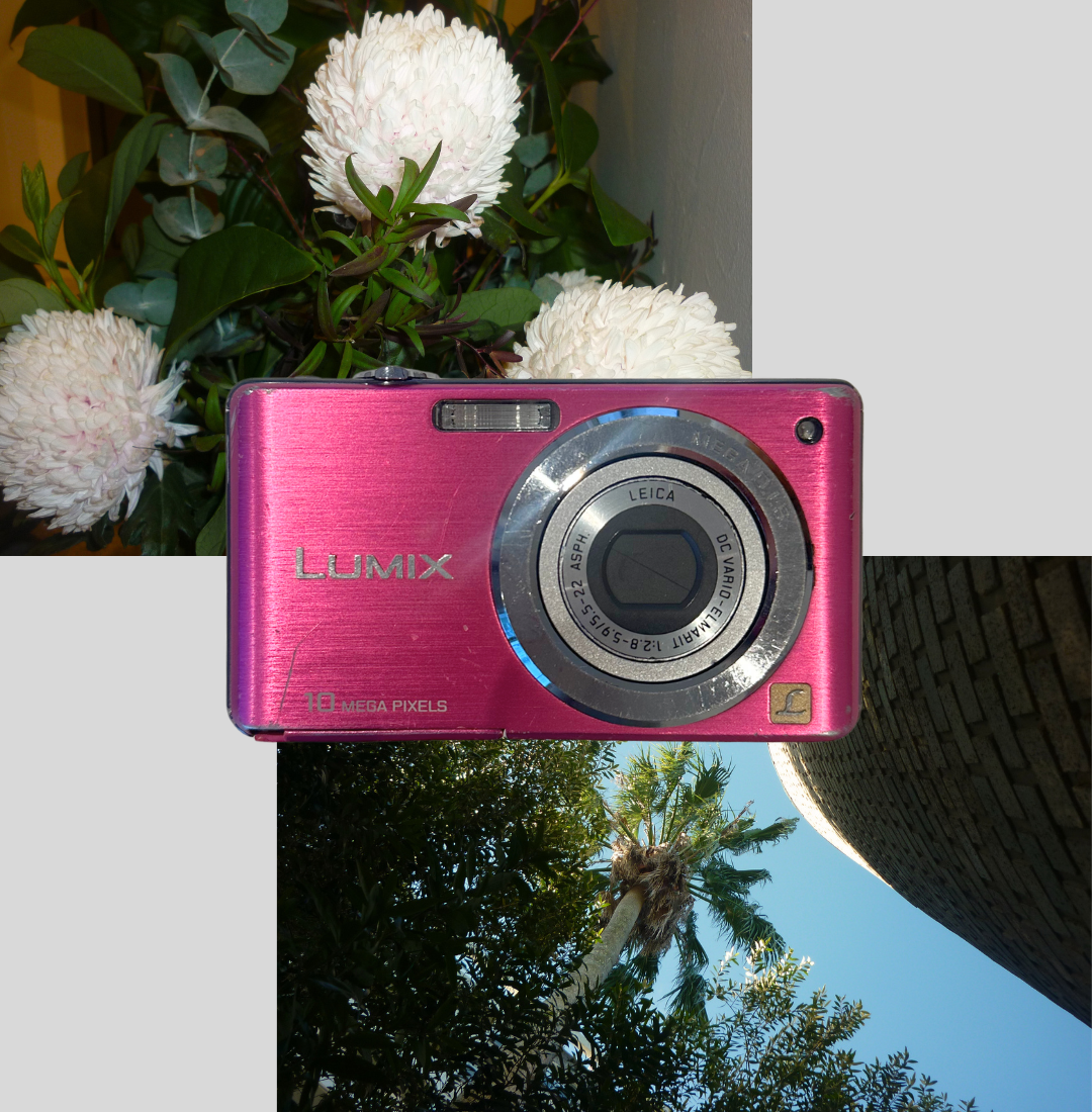 Pink Lumix DMC-FS7 digital camera