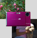 Hot pink Fujifilm Finepix Z5 digital camera