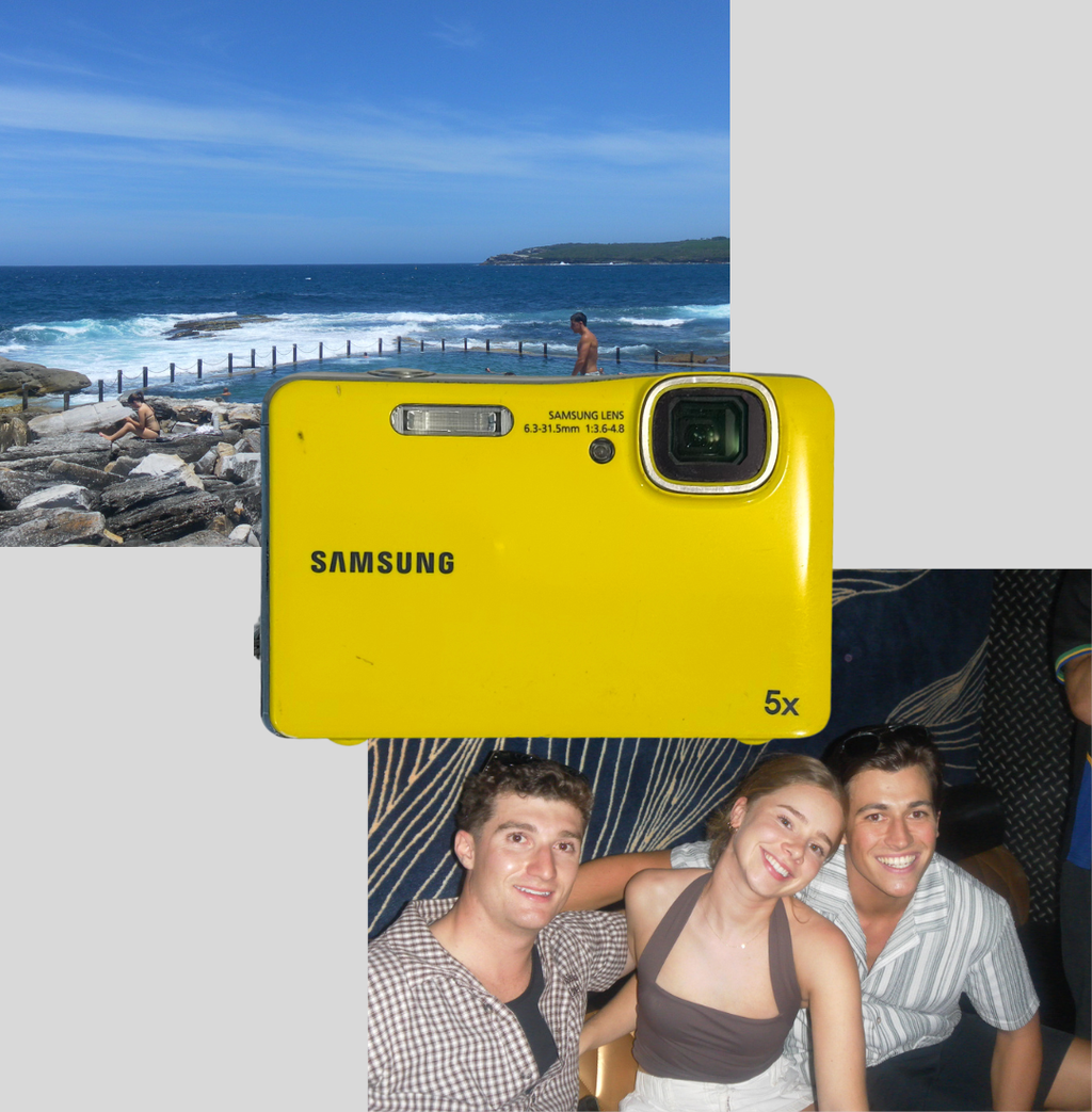 Yellow Samsung WP10 digital camera