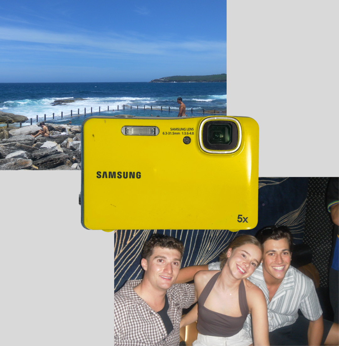 Yellow Samsung WP10 digital camera